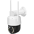 EVERSECU Tuya Smart WiFi 5MP 20X Optical Zoom Auto-Tracking Outdoor PTZ Security Camera, Motorized Pan/tilt/Zoom High Speed Dome IP Camera&2 Way Audio,98ft Night Vision, Remote View, ONVIF Compatible