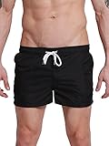 Neleus Men's Dry Fit Athletic Running Beach Shorts,801,Black,USA S,Asia Tag M