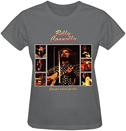 Latoca Billy Connolly Cop Yer Whack For This Pure Cotton Graphic T Shirts For Women Crew Neck Grey