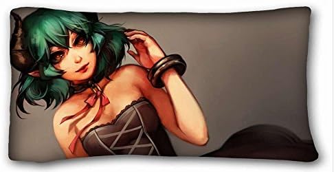 Generic Personalized ( Anime Junipers Knot ) Custom Cotton &amp; Polyester Soft Rectangle Pillow Case Cover 20x36 inches (One Side) suitable for King-bed PC-Orange-28758