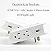 USB Wall Charger, 4 - AC Power Outlet Adapter Plug + Quick Charge Dual USB Ports Charging Station + Dusk to Drawn Sensor Night Light for iPhone 6 Plus/6/5S/5C/5/4S iPad Pro/Air/Mini Smartphone, Tablet