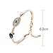 LUREME Rose Gold Swarovski Elements Crystals Evil Eye Bangle Bracelet for Women Girls(bl003052)
