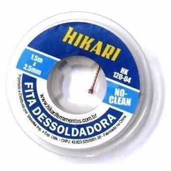 Fita Malha Dessoldadora 1.5m x 2.5mm Hikari HK-120-04