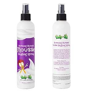 Snip-its Morning Miracle Natural Hair Mousse Spray 10oz | Light Hold Kids Hair Products - Tropical Smelling Kids Hair Gel Alternative for Unruly Curly Hair - Made in USA | Salon Quality. Kid Friendly