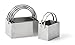 RSVP International Endurance Stainless Steel Set of 4 Biscuit Cutters, Plain Edged Rectangular, Silver, Plain Edged Rectangular