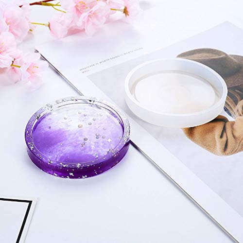 5 Pack DIY Coaster Silicone Mold Resin Coaster Molds Silicone with 5 Different Shapes for DIY Coaster Craft Making,Concrete,Cement