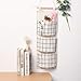2 Packs Linen Cotton Fabric Wall Door Closet Hanging Storage Bag 3 Pockets Over The Door Organizer for Room Bathroom with 1pc Elephant Coaster by HomRing