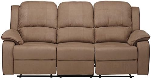 Canape 3 Places Relax En Microfibre Hernani Chocolat Amazon Fr
