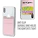 SS 3 Pack Adhesive Phone Card Holder, Stretchy Credit Card Stick on Wallet Pocket Sleeve Suitable for iPhone, Samsung, Most Android Smart Phones (Black Gray Pink)