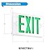 SPECTSUN 6 Packs Led Exit Sign with Emergency Lights, Green Emergency Exit Light with Battery Backup, UL Listed, AC 120/277V, Commercial Emergency Lights Combo for Business.