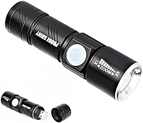 Tdmzon Adjustable LED 4000 Lm Mini USB Rechargeable Flashlight Torch Lamp Light Flashlight