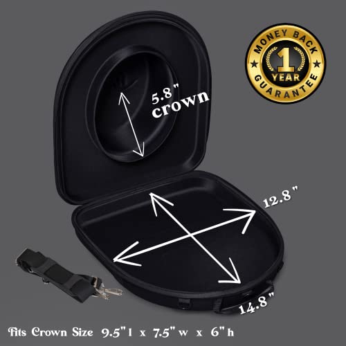 Atzi Hats Hat Case for Travel Hat Box Hat Storage Fedora Hat Box