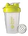 BlenderBottle Classic Loop Top Shaker Bottle, 20-Ounce, Clear/Green