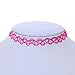 Kingfansion Stretch Gothic Tattoo Henna Choker Hippy Pendant Necklace Elastic 80s 90s (Hot Pink)