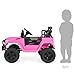 Best Choice Products 12V Kids Ride On Truck Car w/Parent Remote Control, Spring Suspension, LED Lights - Pink