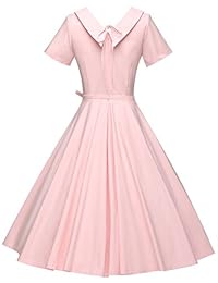 GownTown Mujer 1950s clásico vestidos dama de honor Elástico, Swing, vestidos con cinturón