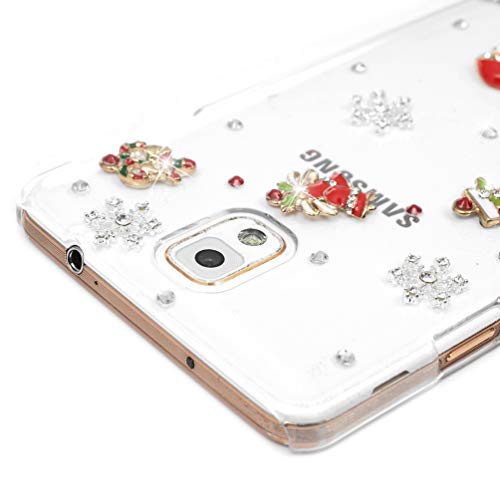 image for KASOS Galaxy Note 3 Case, Note 3 Christmas Clear PC Shell Edge Raised 