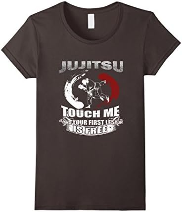 Women's Jujitsu touch me and your first lesson is free Tshirt Large Asphalt
