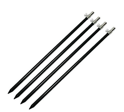 Set of 4 Aluminium Banksticks, 50-90 cm, Rod Holders