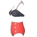Losorn Women Pinup Rockabilly Vintage High Waist Bikini Swimsuit Swimwear