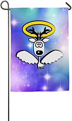 Zhanzy Reindeer Angel Custom Garden Flag