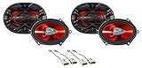 Boss 5x7 Front+Rear Factory Speaker Replacement Kit For 1997-1998 Ford F-150