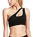 RUNNING GIRL One Shoulder Workout Sports Bra Padded Yoga Gym Top Sexy Cute Bralette Medium Support