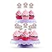 Pink Elephant Cupcake Toppers Cake Picks - Girl Baby Shower Decorations Supplies - 25 pieces