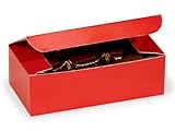 Set of 10 - 1/2 Pound Gloss Candy Red Wedding Party Favor Boxes 5.5 Inch x 2.75 Inch x 1.75 Inch