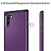 SAMONPOW Wallet Cover for Galaxy Note 10 Case with Card Holder Dual Layer Hybrid Shell Heavy Duty Protection Shockproof Anti Scratch Soft Rubber Bumper Cover Case for Galaxy Note 10 6.3 inch Purple
