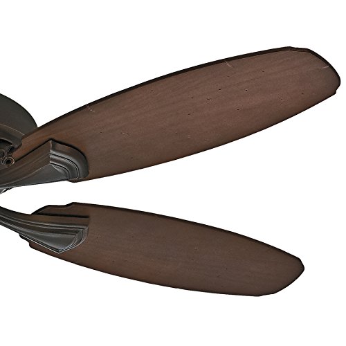 Casablanca 44" Traditional Ceiling Fan in Brushed Cocoa with 5 Distressed Walnut Reversible Veneer Blades (Certified Refurbished)