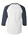 Champion Men's Raglan Baseball T-Shirt, White/Navy, Medium