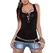 Usstore For Women Top Vest Bandage Tank Lace Halter Sleeveless Camisole (M)