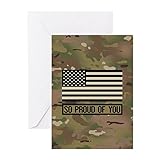 CafePress So Proud Of You: Military Camouflage Greeting Card, Note Card, Birthday Card, Blank Inside Matte