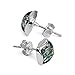 Ian and Valeri Co. Blue Green Amber Sterling Silver Square Contemporary Stud Earrings