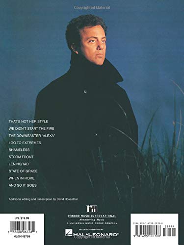 Billy Joel: Storm Front (PVG): Additional Editing and Transcription by David Rosenthal - Image 3