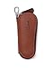 Contacts Mens Genuine Leather Car Key Holder Zipper Case Wallet Keychain Brown
