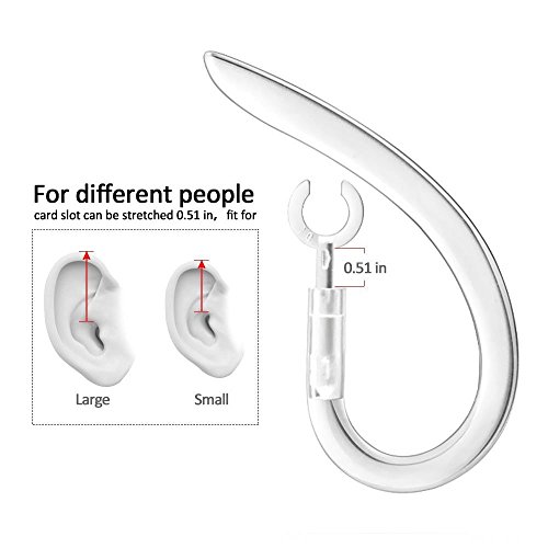 LQGK Replacement Ear Hooks for Bluetooth Earbuds,Silicone Flexible Ear