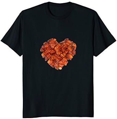 Mens Bacon heart T-Shirt - Mens &amp; Womens Sizes 2XL Black