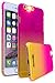 iPhone 6 / 6s Case, Bastex Slim Fit Transparent Fade Pink to Yellow Hard Plastic Snap-On Case Cover with LED Flash Function for Apple iPhone 6, iPhone 6s
