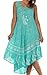 Sakkas Moon and Stars Batik Caftan Tank Dress / Cover Up