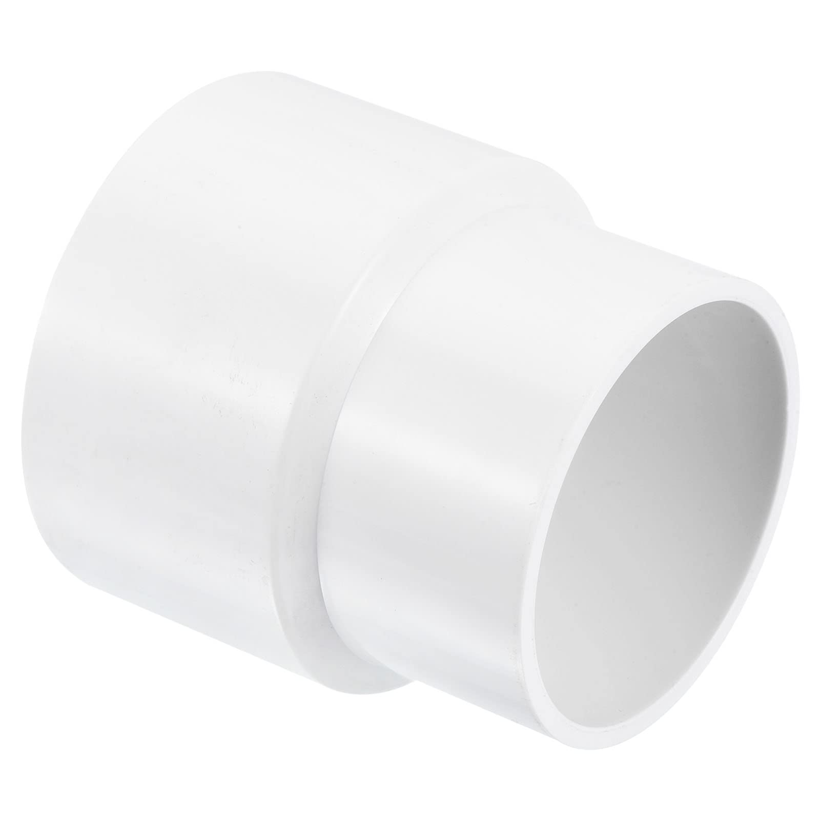 PATIKIL PVC Reducer Pipe Fitting 75mm to 63mm ID, Straight Coupling Adapter Connector, White — image 1