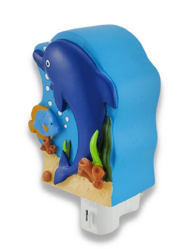 Children`s Blue Dolphin Night Light Nite Lite