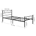GreenForest Twin Bed Frame Metal Platform with Stable Metal Slats Stable Headboard and Footboard/Black,Twin/Single