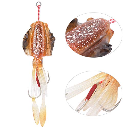 Jarchii 3D Eyes Tintenfisch-Angelköder, 15,3 cm / 60 g Octopus-Angelköder, Octopus-Tintenfischköder, gefälschter… – Bild 7