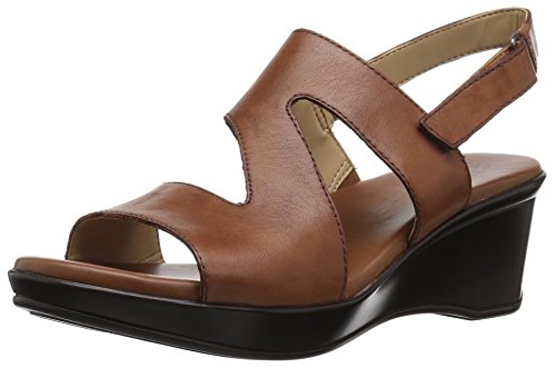 Naturalizer Women's Valerie Wedge Sandal, Saddle, 7 Wide US