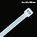 QualGear CT4-W-100-P Self-Locking Cable Ties, 8-Inch, White 100/Poly Bag