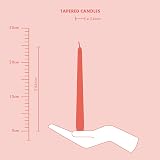 Bolsius Anthracite Tapered Candles 8-Pack 24.5 cm Unscented Vegan Wax view 5