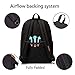 Lmeison School Backpack, Travel Laptop Backpack Water-resistant Cool Guys Bookbag with USB Charging Port Lightweight Casual Daypack Camping Outdoor Backpack Student Rucksack for Boys Men, Black