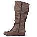 Brinley Co Women's Hilton Slouch Boot, Brown Patent, 10 M US